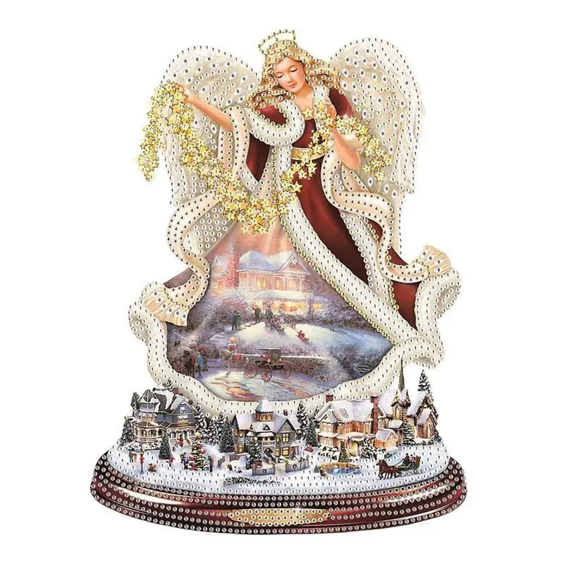 

Rhinestone Christmas Painting Christmas Angel 5d DIY Paint By Numbers Gem Art Crafts Crystal Painting Kits Mosaic Arts Crafts