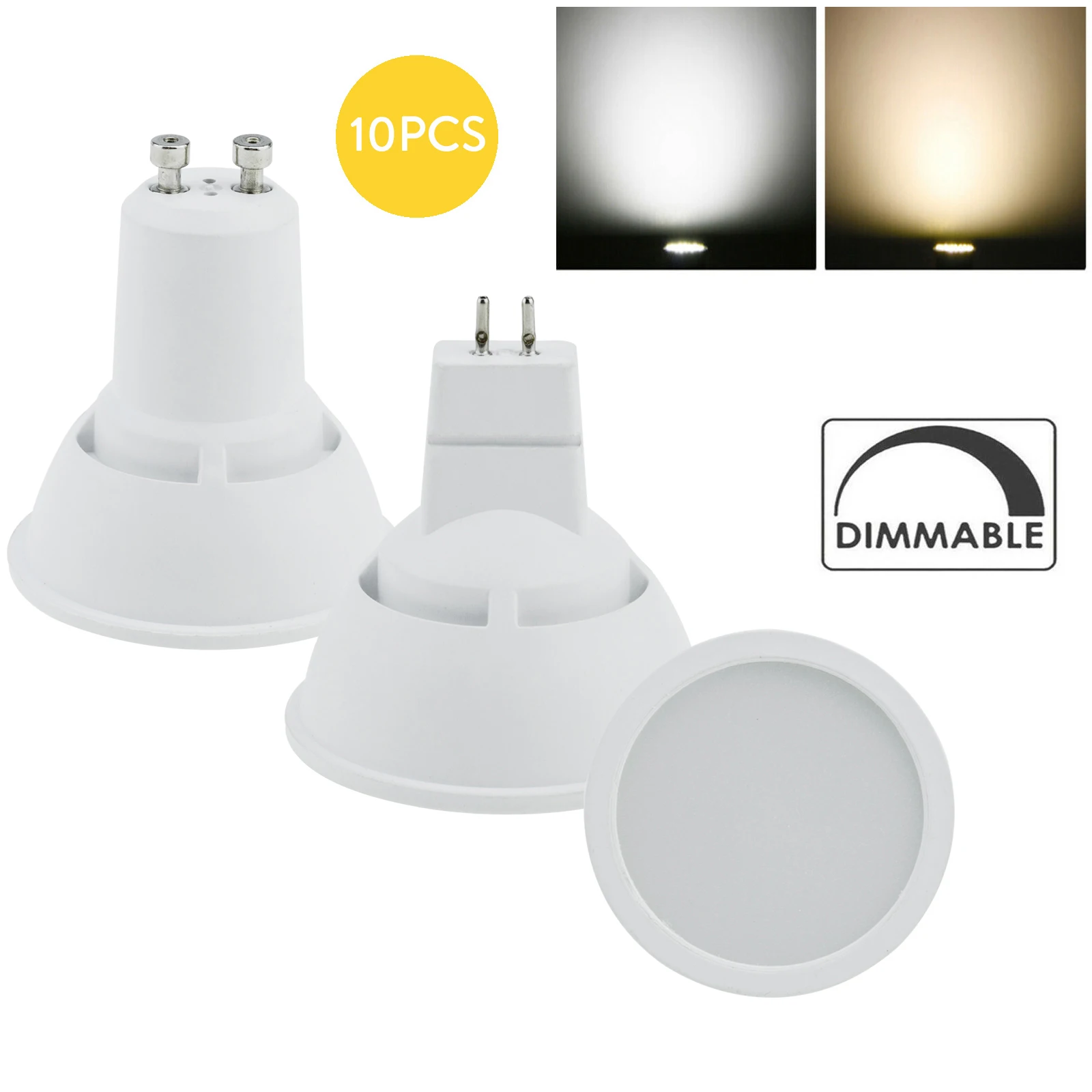 10X Led Лампа Gu10 MR16 Gu5.3 Маленькая лампочка Стол с регулируемой лампой Алюминиевый