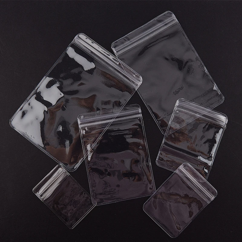 

PVC Clear Ziplock Zip Lock Storage Bags Transparent Thicken Storage Zip Package Small Gift Jewelry Packing Bag