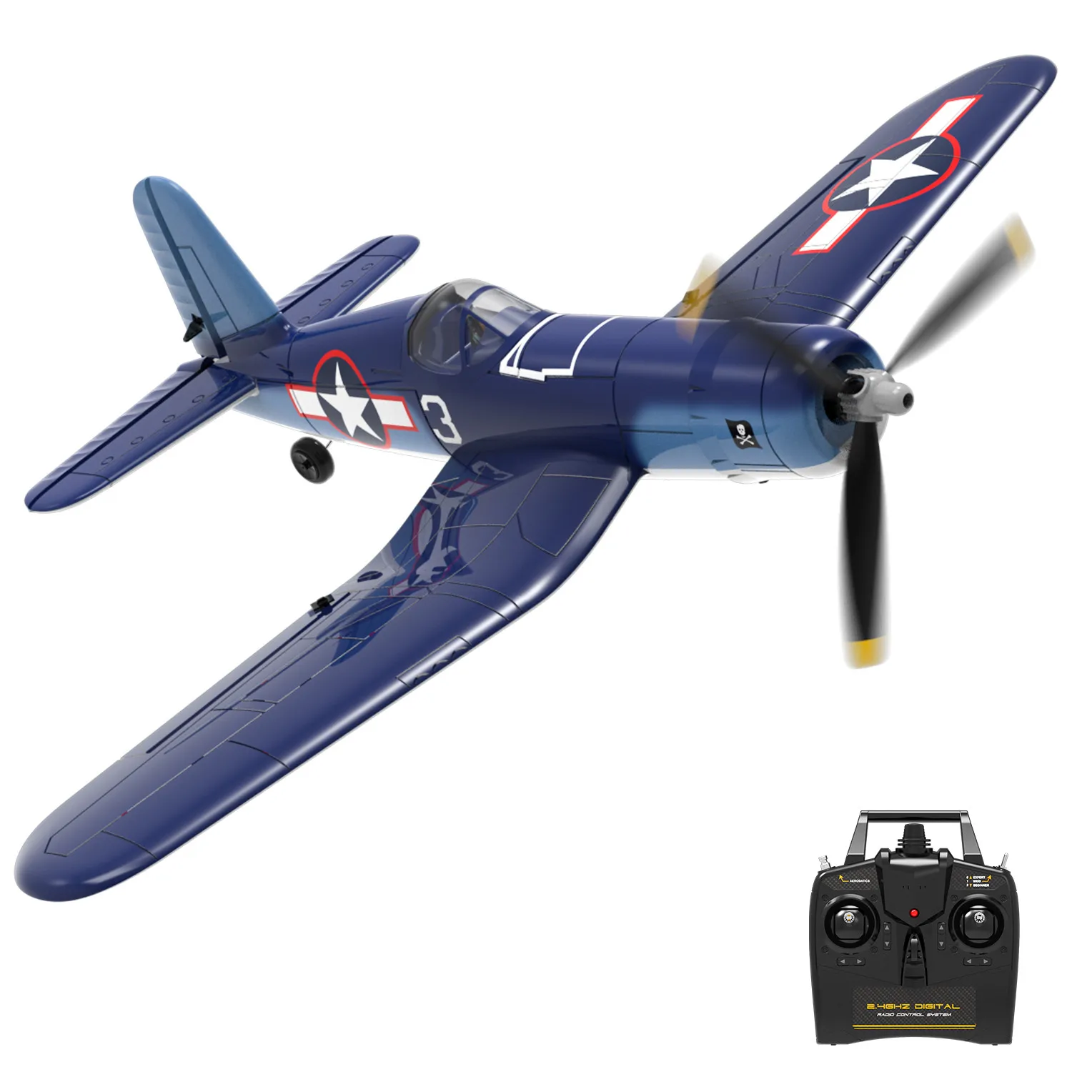 VOLANTEXRC F4U Corsair 4CH самолёт Warbird со стабилизатором Xpilot, однокнопочный аэробический 761-8 RTF