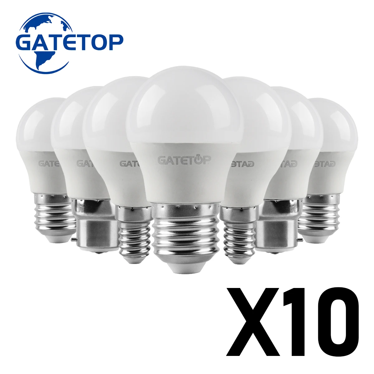 10pcs LED Bulb Lamps G45 E27 E14 B22 AC120V AC220V Light Bulb Real Power 3W 5W 6W 7W 3W Lampada Living Room Home LED Bombilla