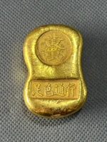 foot color peers brass gilt small gold ingot home crafts bronze collection supplies size 5x3x1 2cm