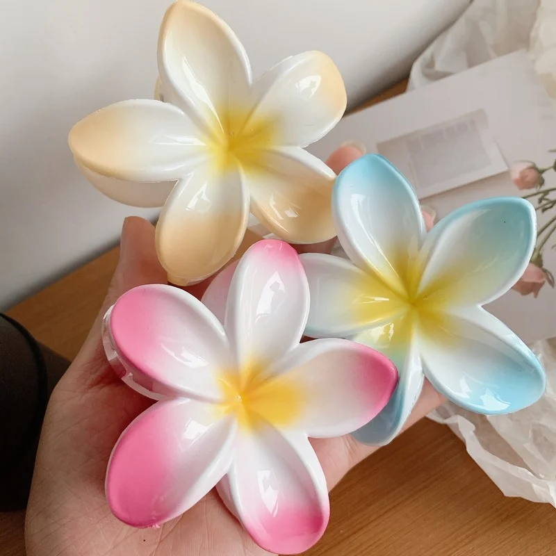 Ful Elegant Flower Shape Hair Claws Plastic Women Hair Clip Hair Accessories Fashion Claw Clip