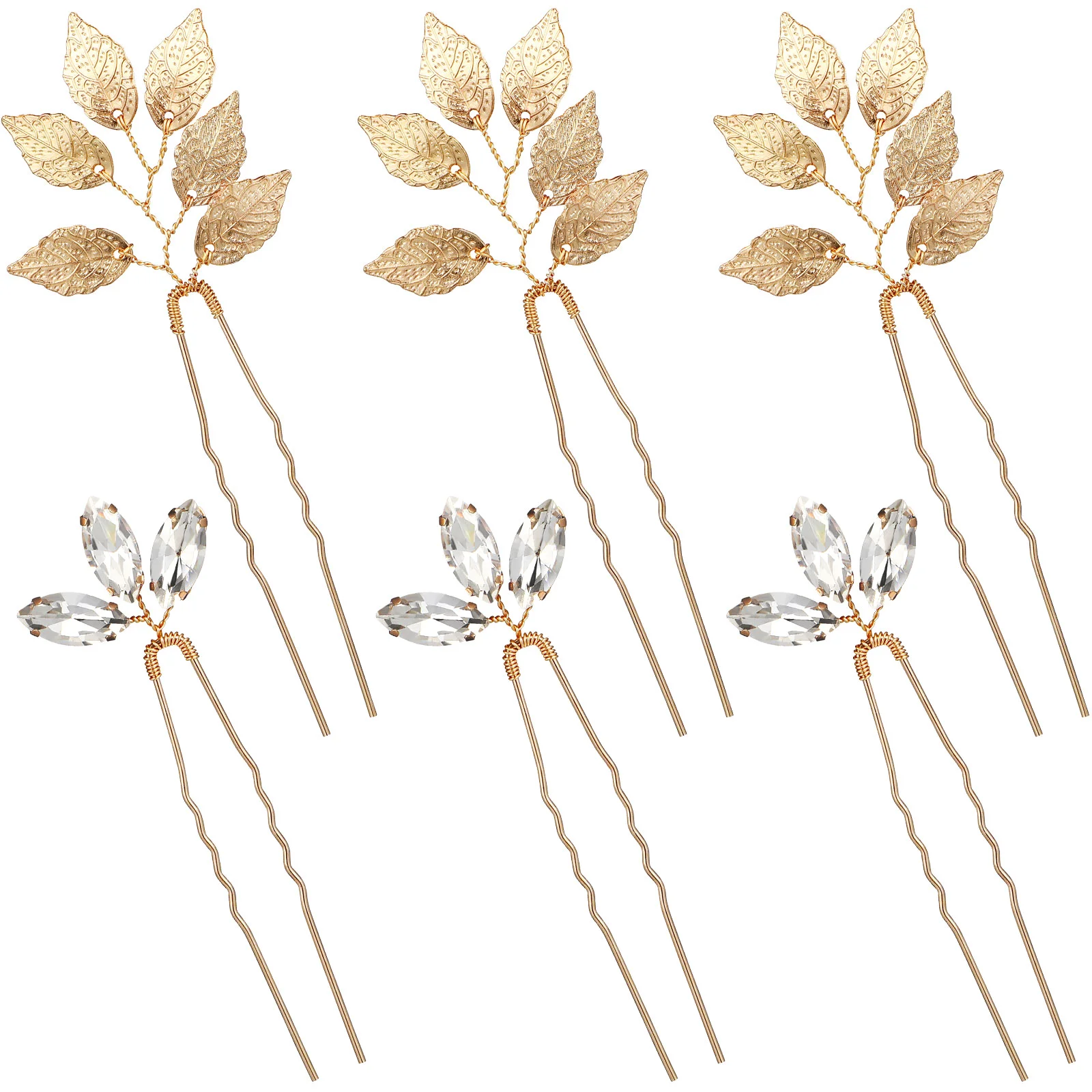 

6pcs Bridal Hair Pin Wedding Headpieces Bride Rhinestone Hairpins Women Updo Hair Accessories