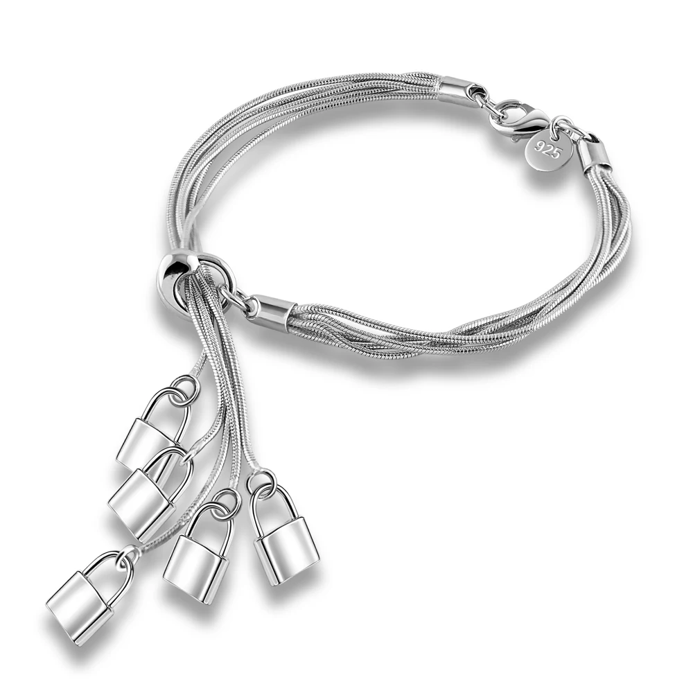 Женский серебряный браслет в богемном стиле