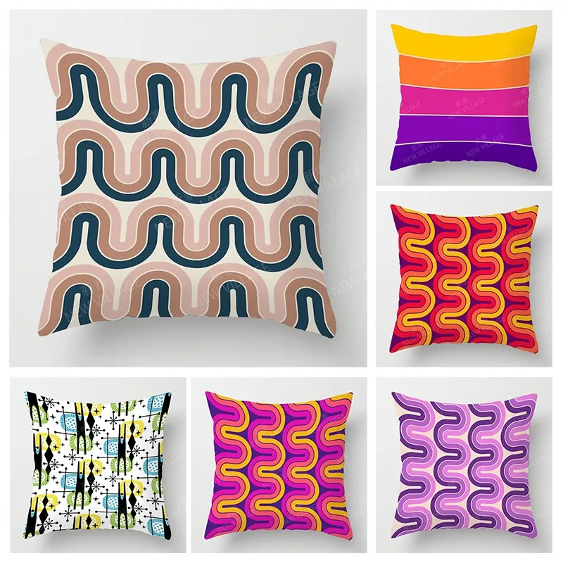 

Скандинавский осенний домашний декор, Осенний чехол для диванной подушки, современный 45x45 см 45*45 50x50 60x60 см 40*40 40x40 Геометрия 60*60