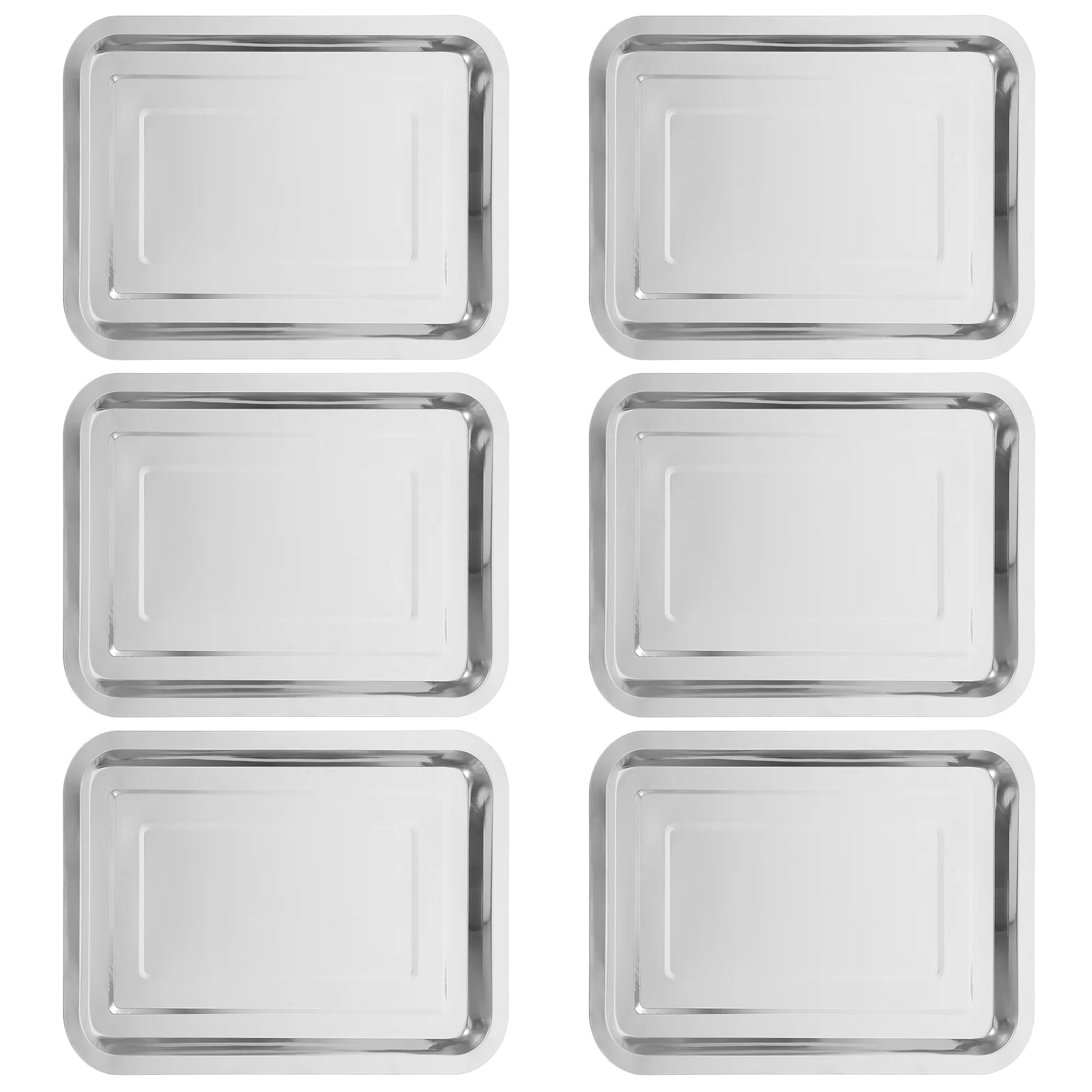 6 шт. квадратная пластина из нержавеющей стали сверхмощная форма для выпечки