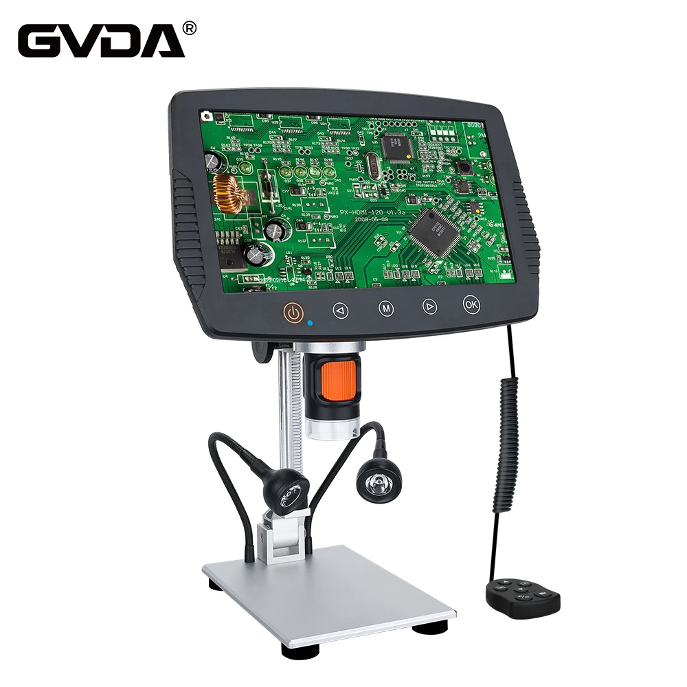 

GVDA Digital Electronic Microscope Continuous Amplification Magnifier Soldering Electron Screen Microscope for Phone PCB Repair