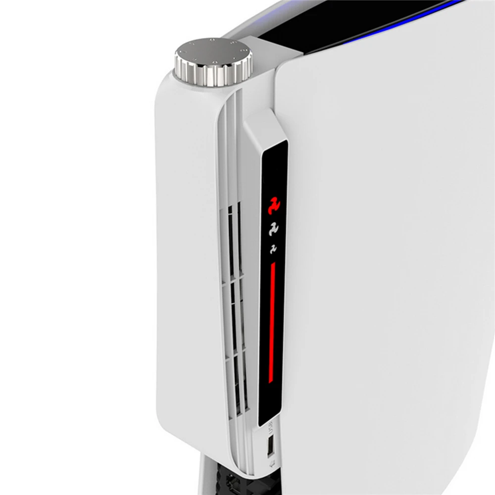 

Центробежный Турбовентилятор со светодиодный ным индикатором для игровой консоли PS5, 3-уровневый Регулируемый охладитель PS5, теплоотвод с ...
