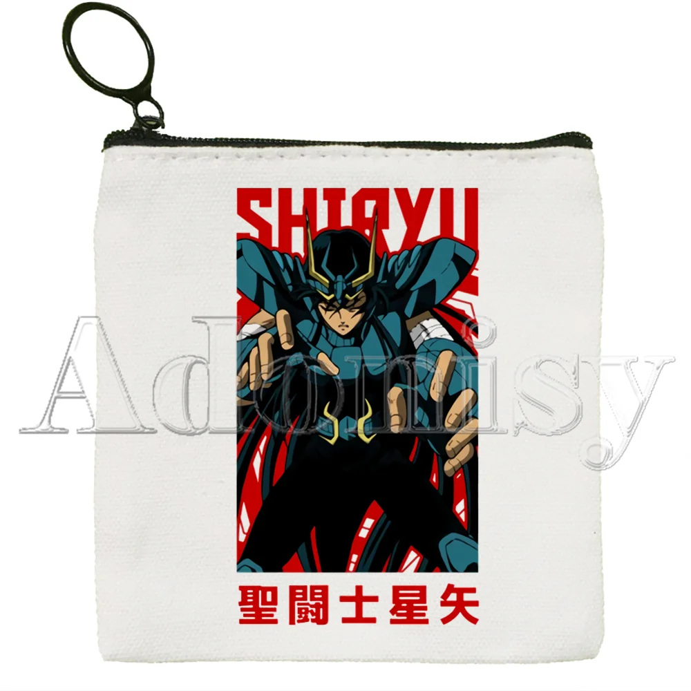 Saint Seiya Knights Of The Zodiac Burn Canvas Coin Purse Coin Purse Collection Canvas Bag Small Wallet Zipper Key Bag Hand Gift