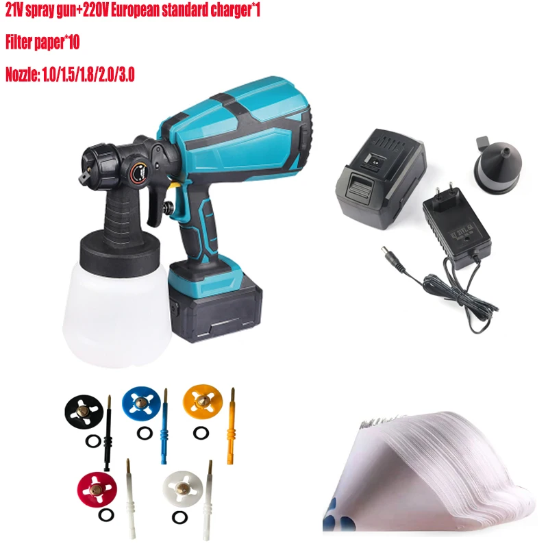 Electric Spray Gun 4 Nozzle Sizes 1000ml  Household Paint Sprayer Flow Control Airbrush Easy Spraying by Easy Paint