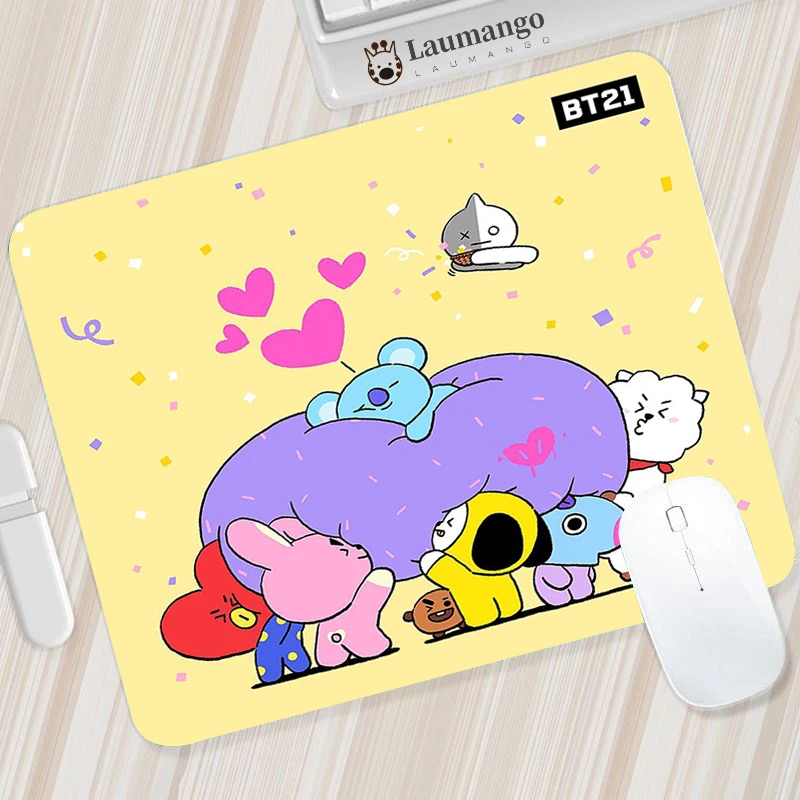 

Bt21 Mouse Pad Gaming Mousepad Anime Rubber Mat Pc Accessories Desk Protector Mause Pads Gamer Deskmat Kawaii Cute Keyboard Mats