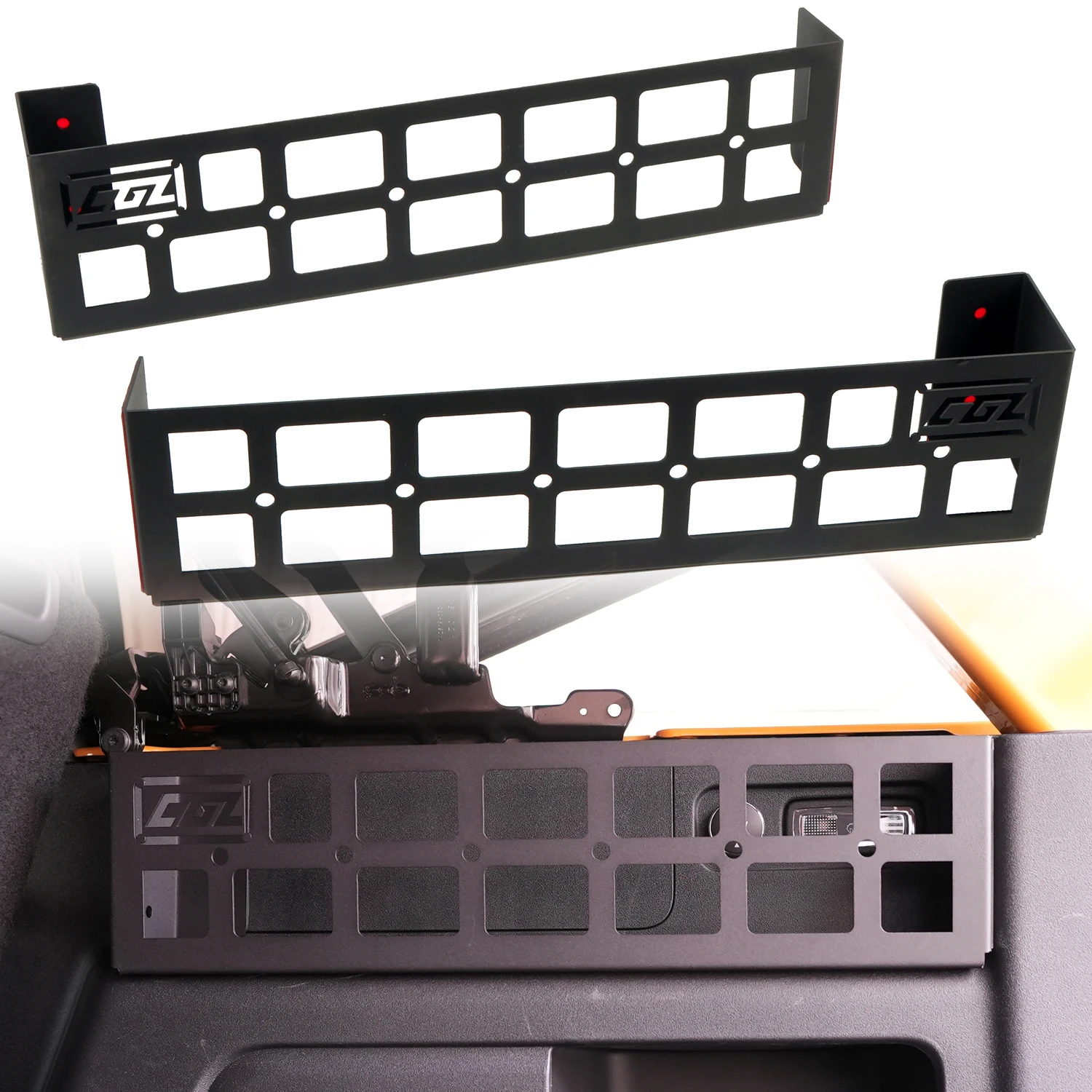 

Для Ford Bronco 4-дверный 2021 2022 2023 Автомобильные аксессуары Панель хранения багажника Полка на боковое окно Автомобильный задний багажник Стойка для мусора