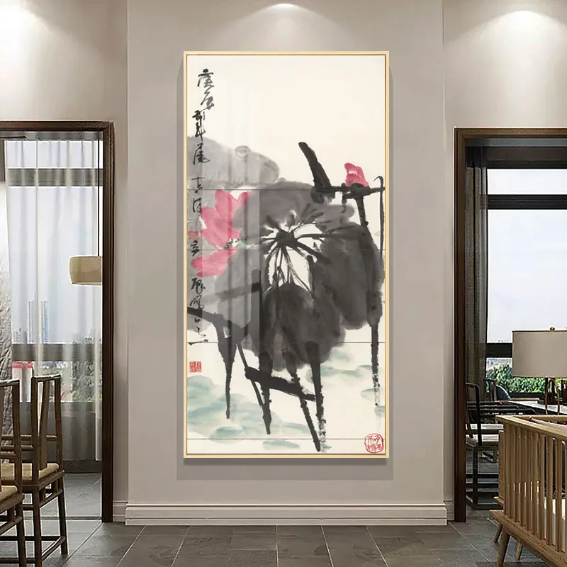 Retro Chinese Style Plant Flower Bird Magnolia Wall Art Canvas Painting Posters Pictures Print For Office Living Room Home Décor