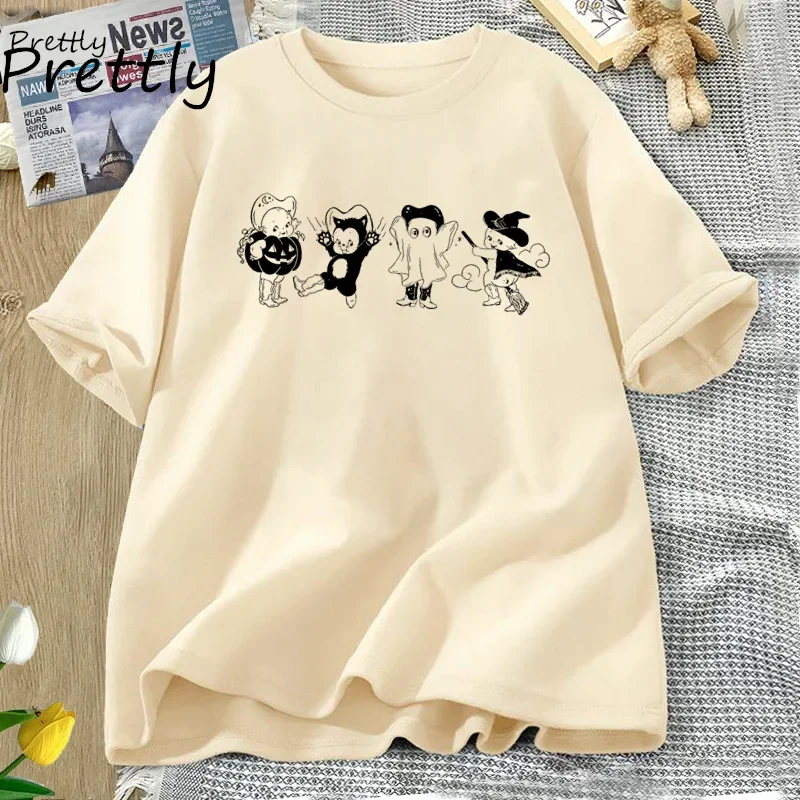 Футболка Kewpie на Хэллоуин женская футболка в стиле ретро осенняя Cowgirl винтажные