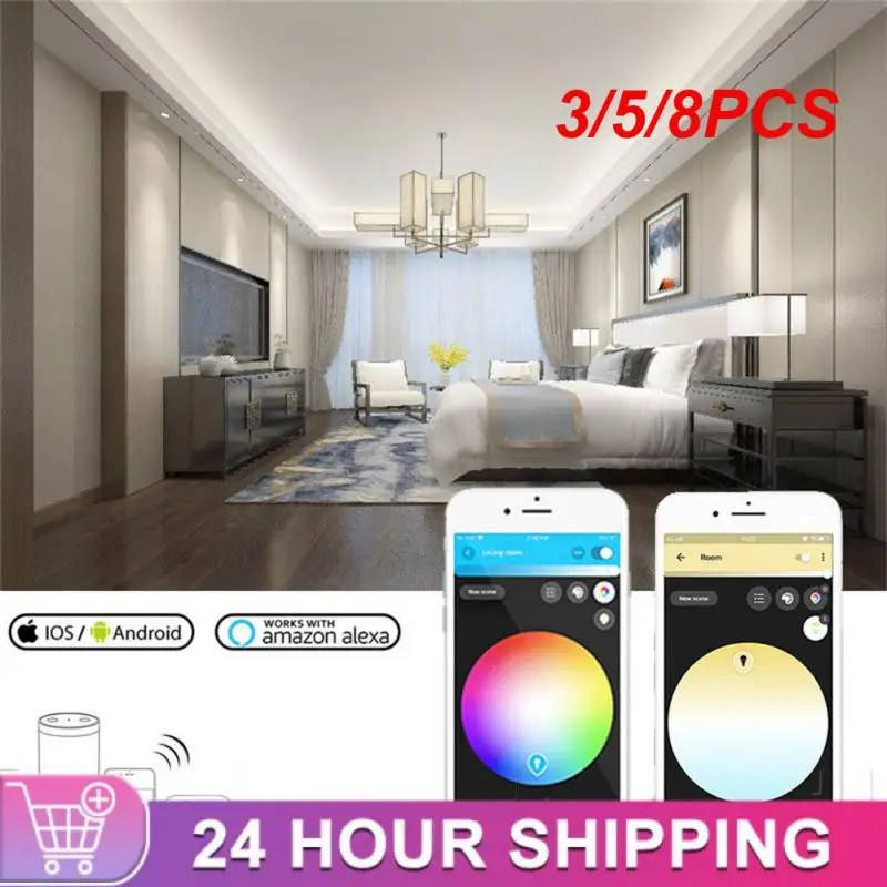 

3/5/8PCS Rgb Rgb Led Controller Dimmer Voice Control Rgb Lamp Controller Brightness Adjustment App Control Alexa