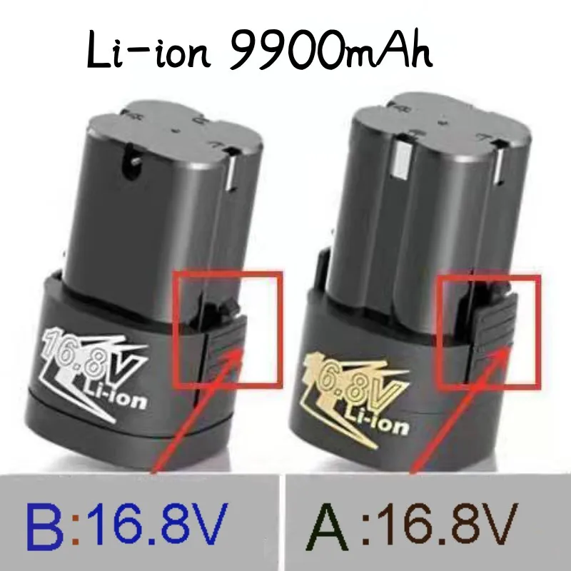 

2023 Upgrade 9900mAh16.8V Special battery for electric drill Rechargeable battery A and B Stable output does not jam