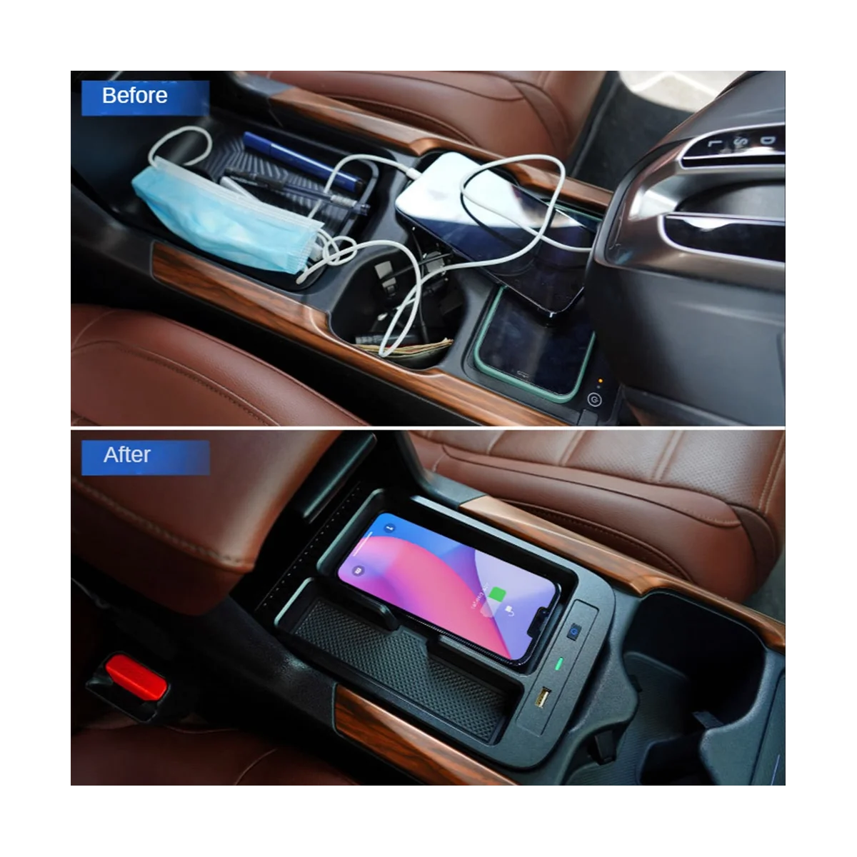 15 Вт автомобильное беспроводное зарядное устройство QI для телефона быстрое