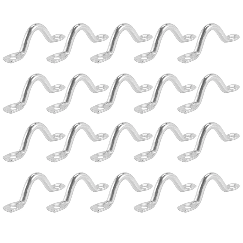 

HOT SALE Pack Of 20 Pad Eye, Eye Straps, Tie Down, Kayak Deck Loops,Tie Down Anchor Point,Footman's Loop For Kayak Canoe Rigging