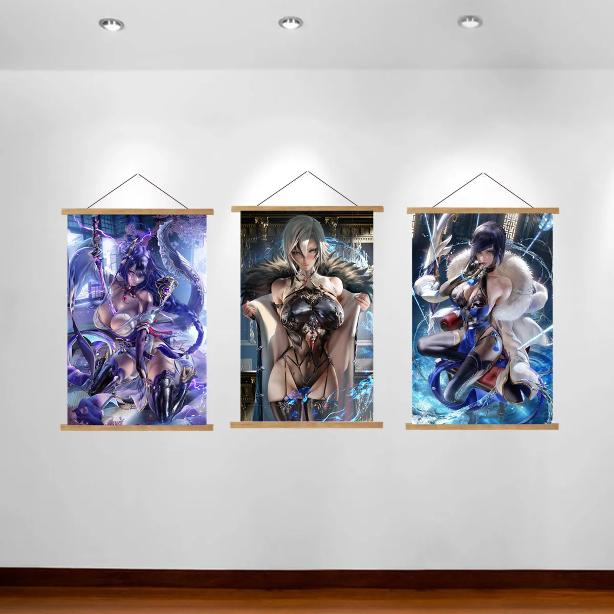 

Genshin Impact Game Poster Sexy Anime Poster Canvas HD Posters Live Room Wall Decor Hanging Painting Scroll Paintings Home Decor
