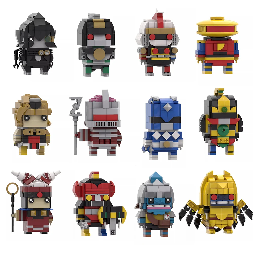 MOC аниме фигурки Mighty Morphined Power-Rangers Robot Brickheadz строительный блок динозавр набор