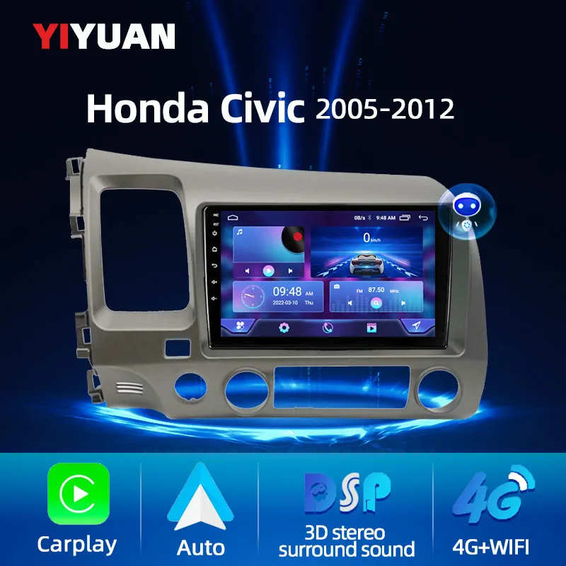 Автомагнитола Ruancheng 2DIN 2005-2012 Android мультимедийный плеер сенсорный экран Carplay 4G Wi-Fi