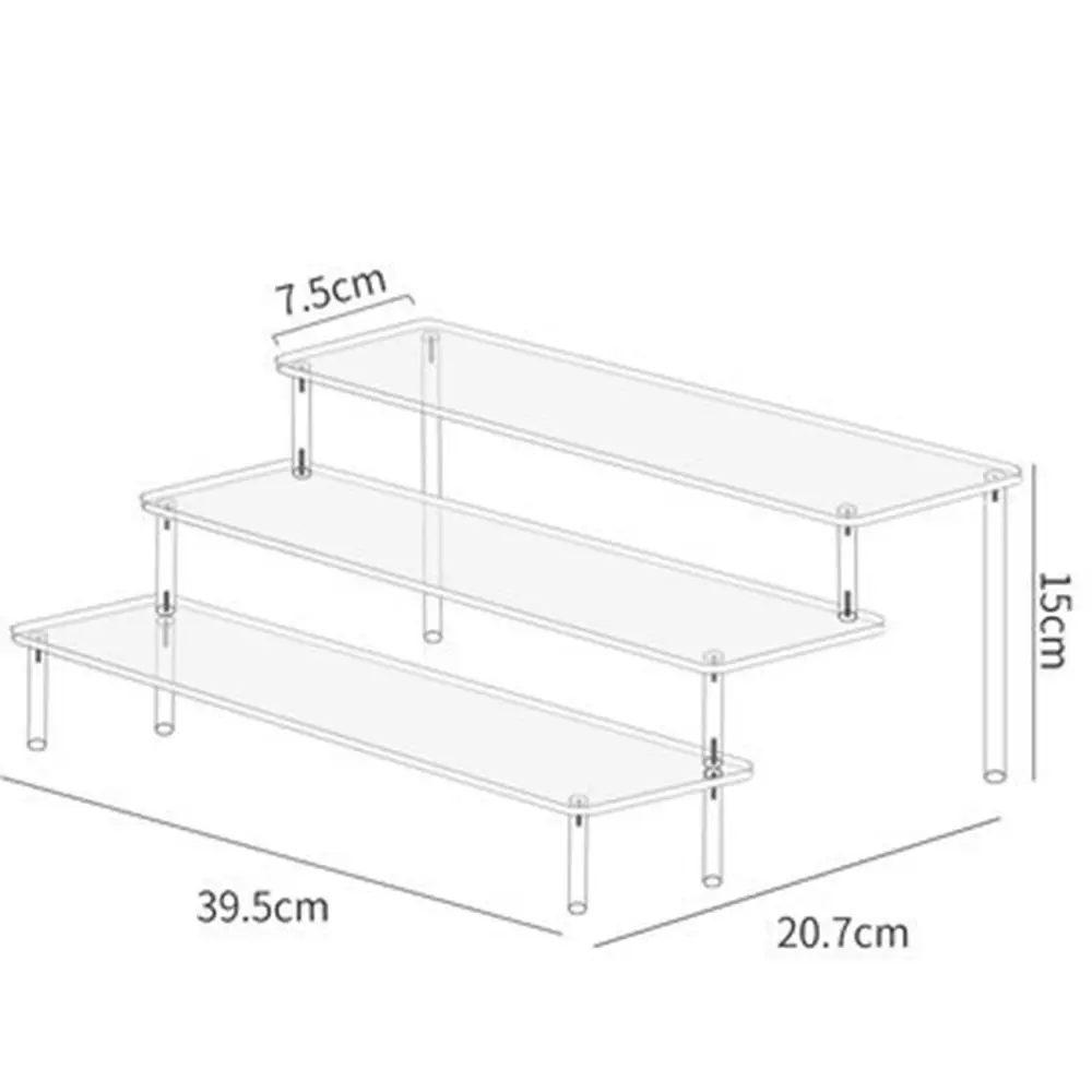 

Пластиковая прозрачная полка для хранения фигурок