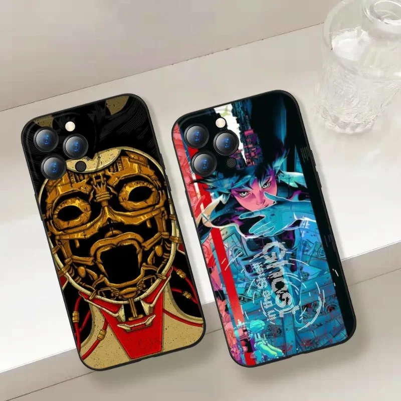 Чехол для телефона с аниме куклой Iphone 15 14 12 11 13 Pro Max XR 7 8 Plus мягкий чехол G-Ghost In The Shell