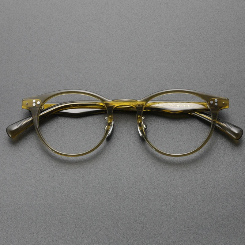 

Original Quality Vintage acetate eyeglasses frame Men niche ​premium pear-shaped Myopia reading women's prescription eyeglasses
