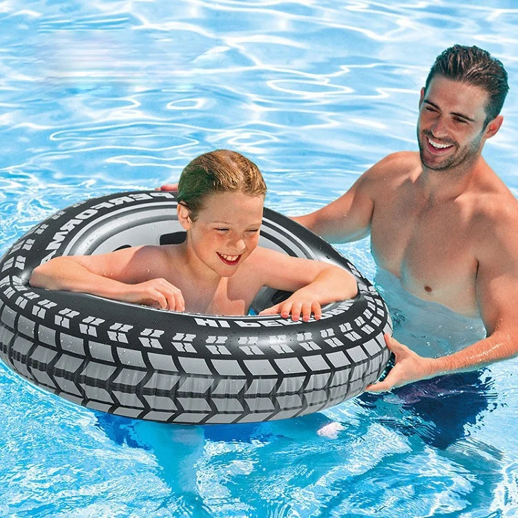 

Summer PVC inflatable ring car tire swim ring band 91cm diameter swimming pool water play toy beach summer adult floater