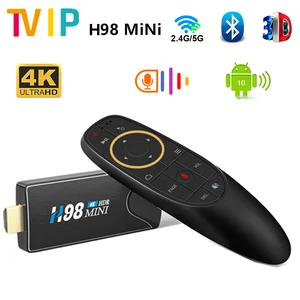 Imported 4K TV Stick H98 MINI Smart TV Box Android 10 2G 16G H313 Quad-Core 2.4G/5.8G WIFI BT Remote Android 