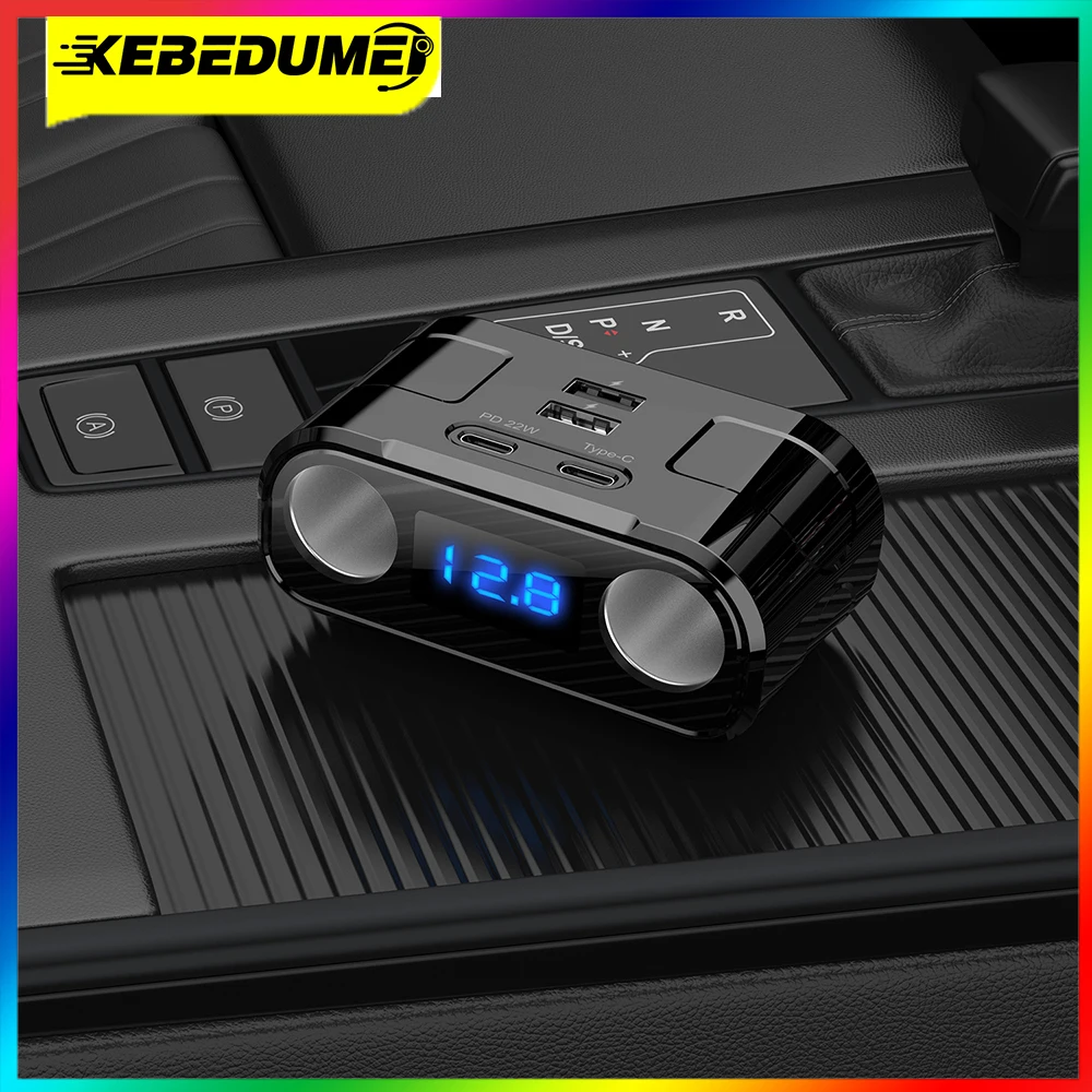 Автомобильное зарядное устройство с 4 USB-портами, 12 В/24 В, 60 Вт