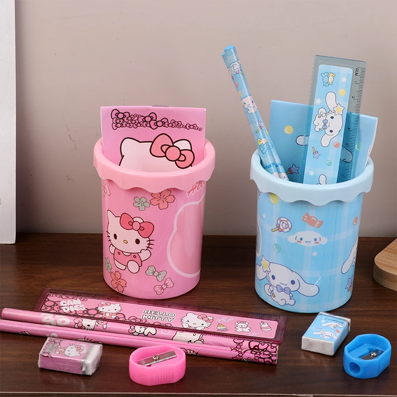 Sanrio Hello Kitty держатель для ручек стационарный набор Kuromi My Melody ластик карандашей