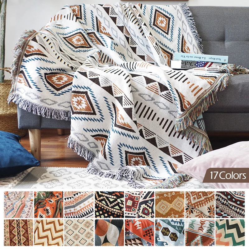

Aztec Sofa Cover Geometric Blanket Stylish Nordic Bedspreads Reversible Throw Blankets for Couch Floor Rug Koce Home Decoration