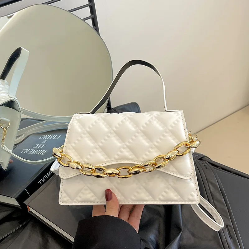 Chain Women's Fashionable High-Grade Women's 2023 New Fashionable Elegant One-Shoulder All-Match Small Square Bag