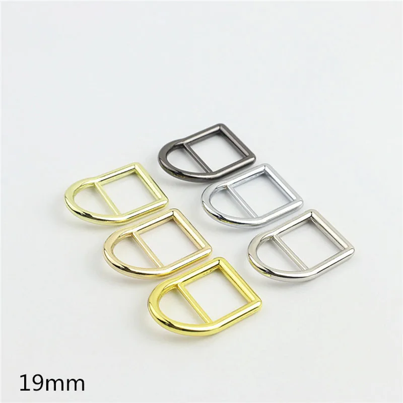 50pcs ID16/19mm Tri-Glide Buckles Slider D Ring Adjust Hook DIY Bags Strap Adjustment Buckle Webbing Belt Clasp