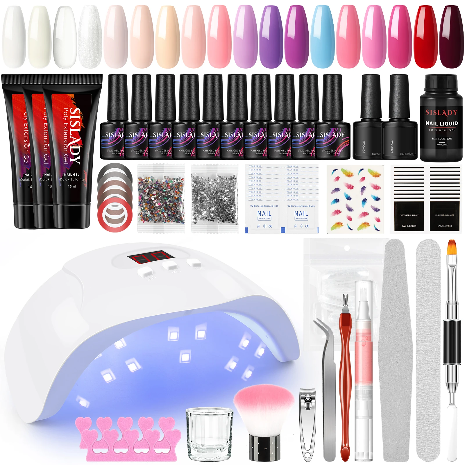 

Набор для наращивания ногтей с полуперманентным гелем для ногтей полный комплект аксессуары и инструменты