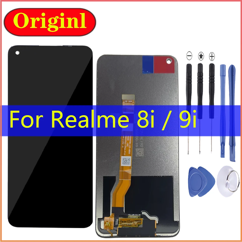 

Original LCD For OPPO Realme 8i 9i LCD Display With Frame Mobile Phone LCDs Touch Screen replacement Repair reemplazo Parts