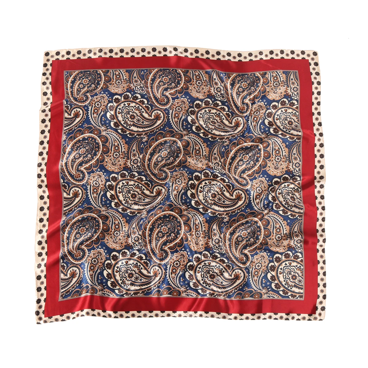 90*90 см шарф для волос женский винтажный платок с узором пейсли мягкая атласная