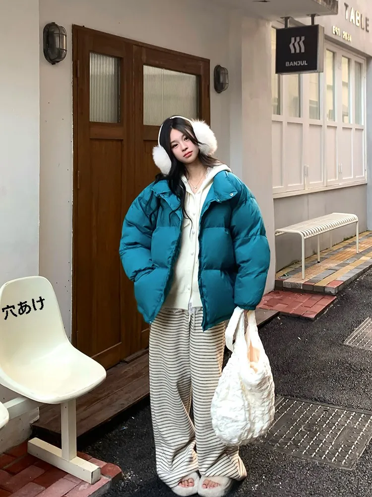 Adan White Lake Blue Bread Пуховик 2024 зимняя свободная толстая теплая 90 белая утиная пуховая