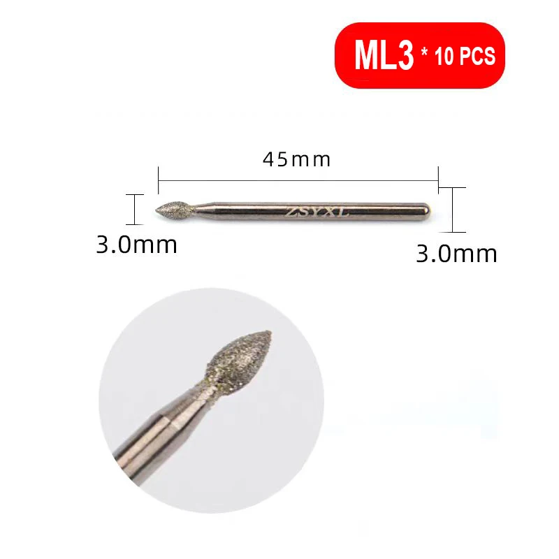 

Граверные биты RAMS BRALIN алмазные 10/14 шт. для ювелирного дела