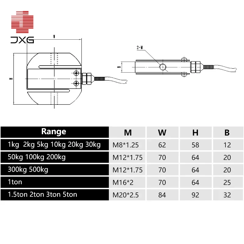 Стандартный круглый натяг Rohs 1000 кг 2000 3000 шкала бункера датчик нагрузки типа S