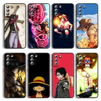 luffy the one piece for samsung galaxy s22 s21 s20 fe ultra s10e s10 s9 s8 s7 s6 edge plus black soft phone case capa