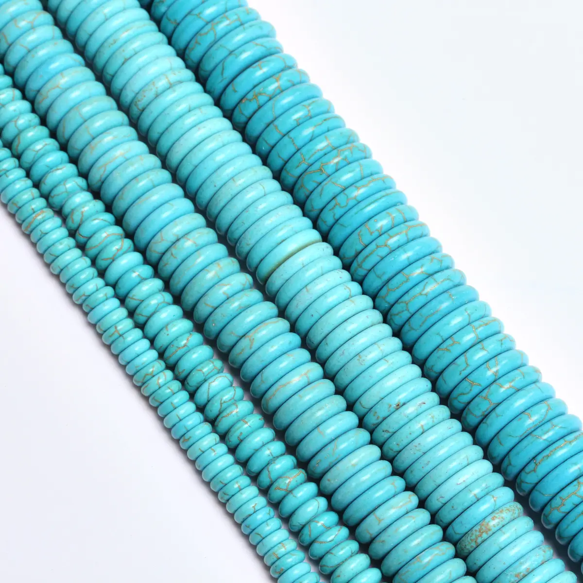 6 мм/8 мм/12 мм/14 мм/16 мм натуральный камень зеленый бирюзовый разделитель плоские круглые бусины 50/30/15/10/5 шт./пакет Diy для изготовления ювелирных изделий