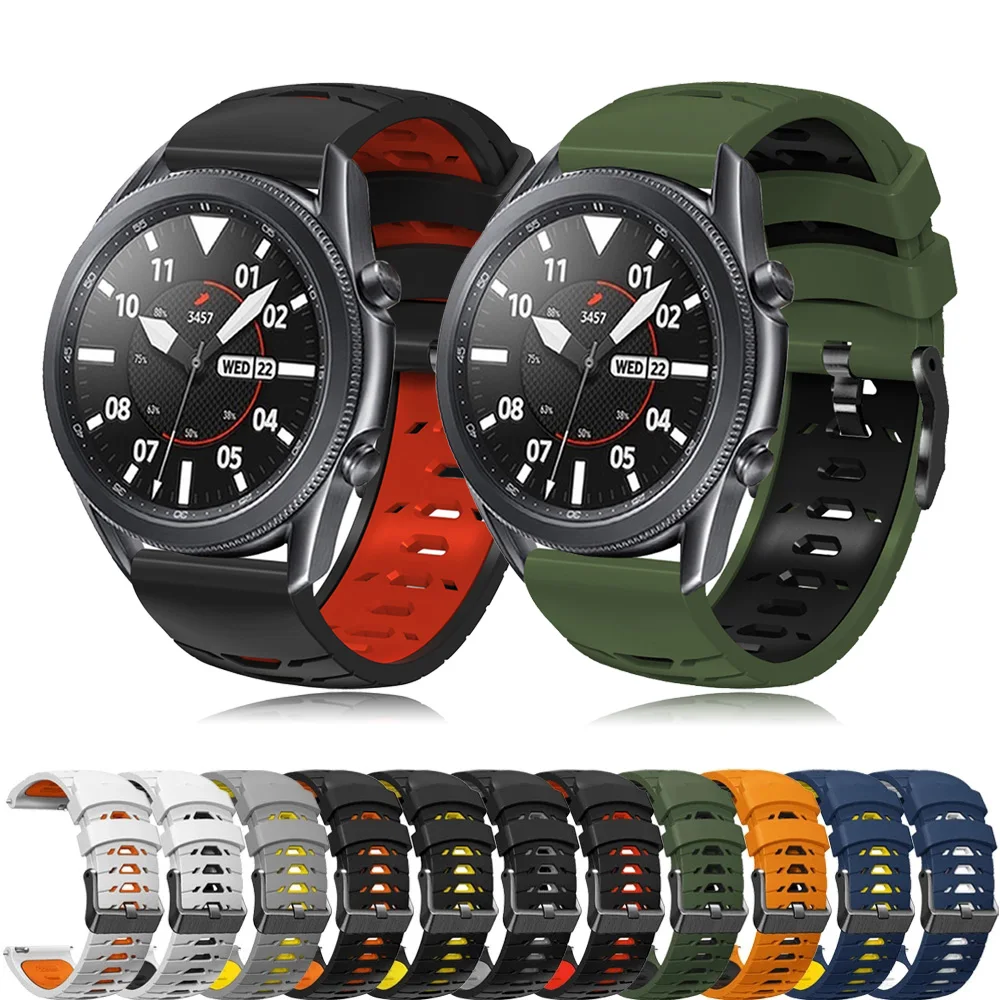 

Ремешок силиконовый для Samsung Galaxy Watch 3 46 мм 45 мм, браслет для Gear S3 Classic Sport Galaxy Watch 5 Pro 4 40 мм 44 мм, 20/22 мм