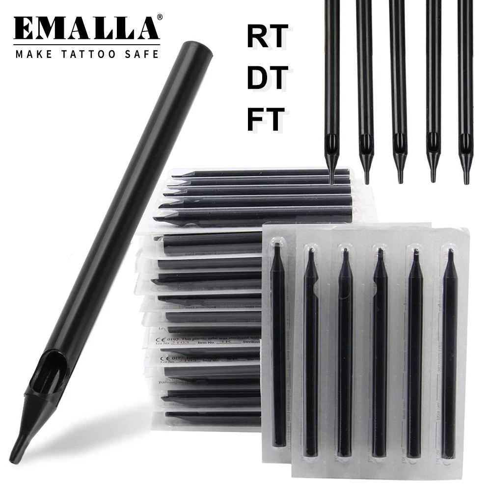 Насадки для тату-машинки одноразовые черные длинные насадки тату-пистолета игла