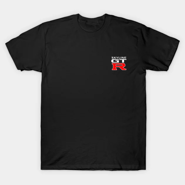 

2021 Men/Women's Summer Black Street Fashion Hip Hop Skyline Gtr R35 Logo T-shirt Cotton Tees Short Sleeve Tops
