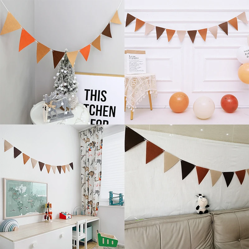 Фетровый флаг 3 м баннер тканевый разноцветный флажок искусственные гирлянды