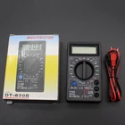 Цифровой мультиметр DT830B ACDC с ЖК-дисплеем, мини-вольтметр, амперметр, Омметр, тестер 7501000 В, высокобезопасный Электрический Ручной цифровой измеритель Mu