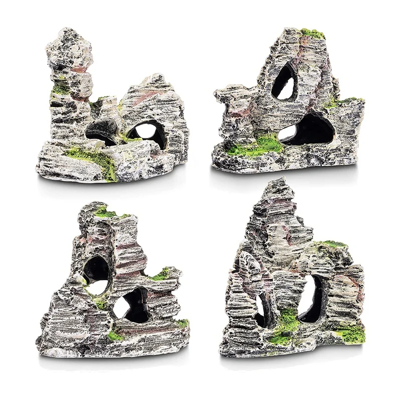 

4 шт., каменные камни для украшения аквариума